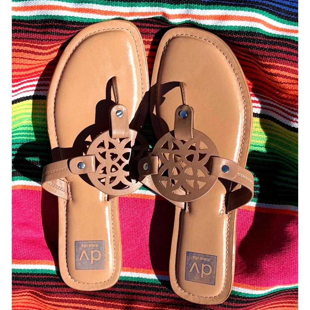 Sunshine In A Box Sz 9-10 Beach Pool Vacation Flats Zara, Dolce Vita & Mariella - Picture 8 of 11